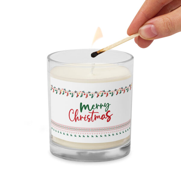 Weihnachtskerze im Glas